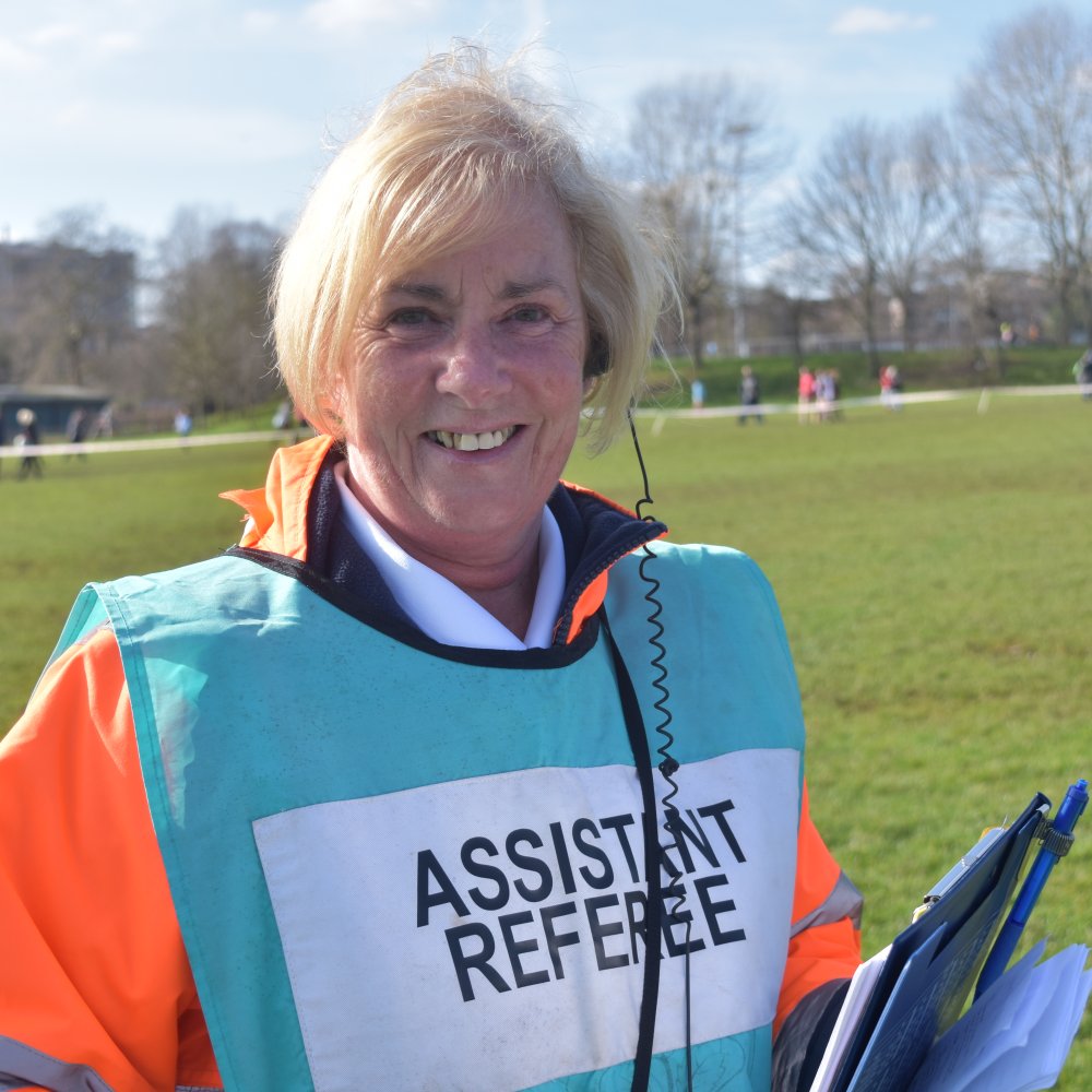 Referee Anne Brimage at National XC 2022