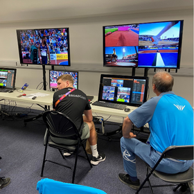 officials in video room at Commonwealth Games 2022