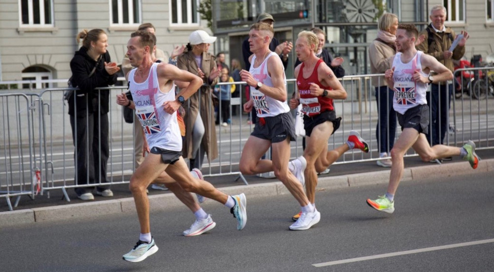 England men competing at the Copenhagen Half Marathon